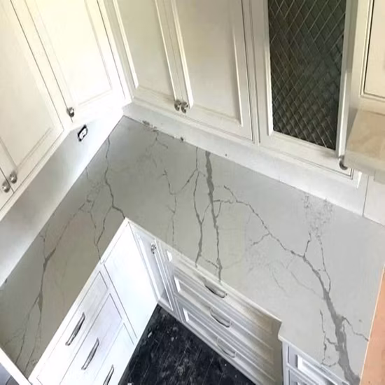 Lastre in Pietra Statuario Artificiale Controsoffitti Piani da banco Laza Calacatta Gold Quartz