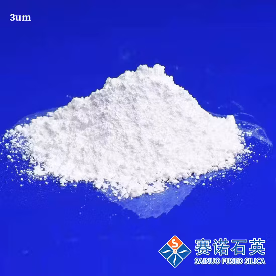 Polvere di silice fusa al quarzo ad elevata purezza Sio2 99,95% polvere di silicio micron 3,5um