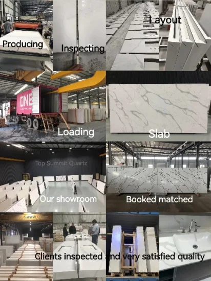 Materiale da costruzione Lastra in pietra di quarzo bianco Carrara per tavolo/controsoffitto rotondo/quadrato
